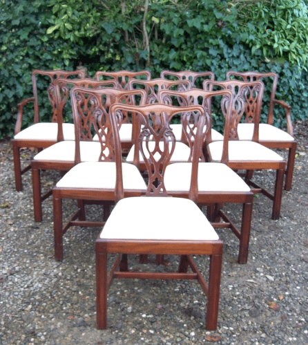 A Set of 10 Mahogany Chairs