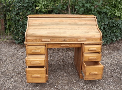 Oak Roll Top Desk -SOLD-