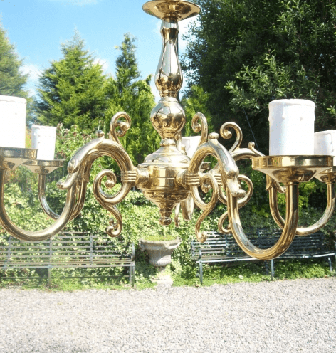  Brass Chandelier -SOLD-