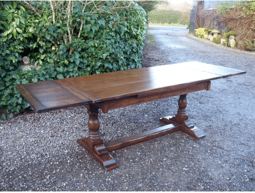 An Oak Extending Refectory Table -SOLD-