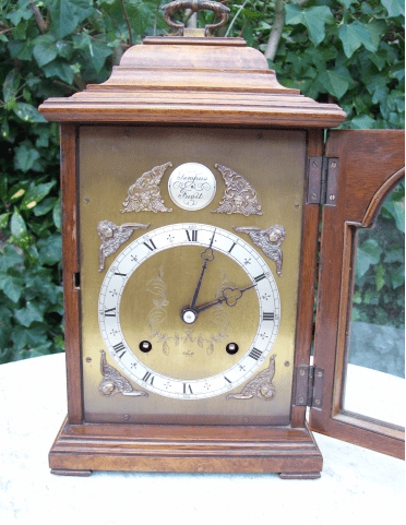 Burr Walnut Bracket Clock -SOLD-