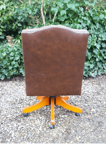 A Leather Gainsborough Desk Chair