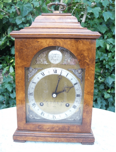 Burr Walnut Bracket Clock -SOLD-