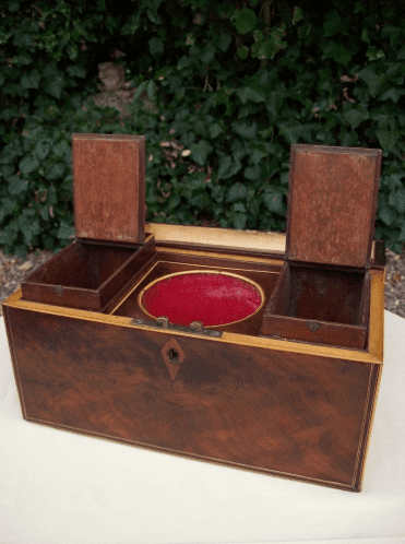 A Georgian Mahogany Tea Caddy