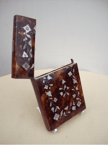 A Victorian Tortoiseshell Card Case