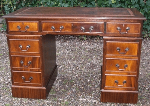 Mahogany Twin Pedestal Desk -SOLD-