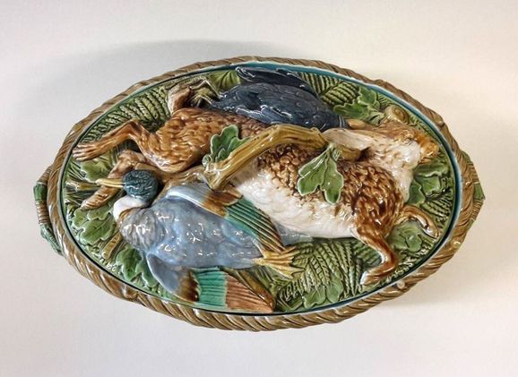A Victorian Minton Majolica Game Tureen -SOLD-