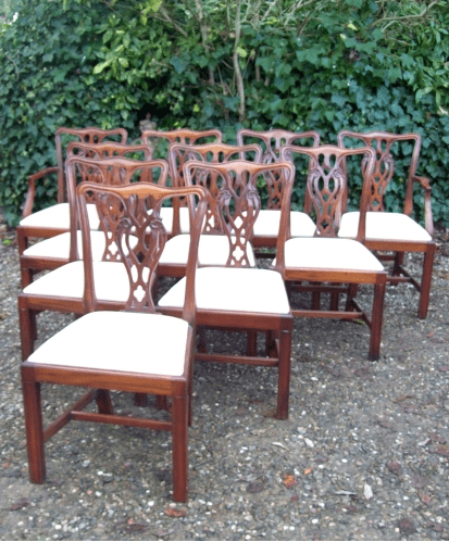 A Set of 10 Mahogany Chairs