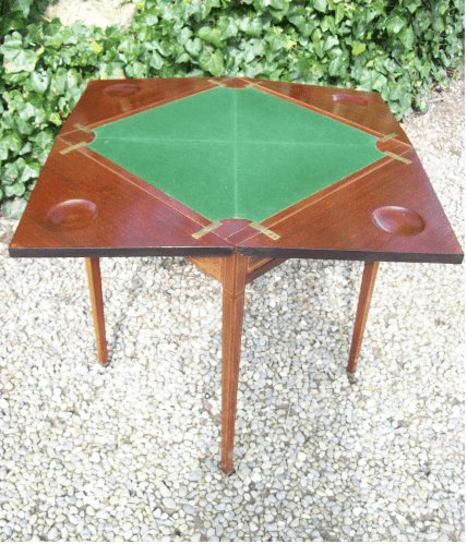 Mahogany Envelope Card Table -SOLD-