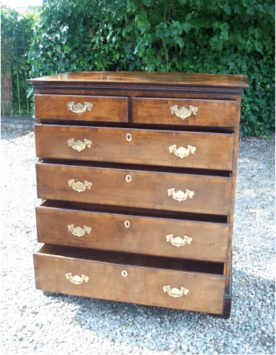 Oak & Mahogany Chest -SOLD-