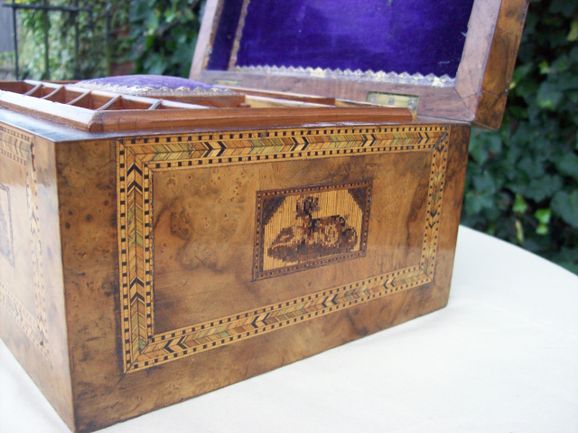 A Tunbridge Ware Vanity Sewing Box