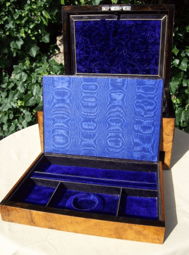 A Victorian Burr Walnut Vanity Box