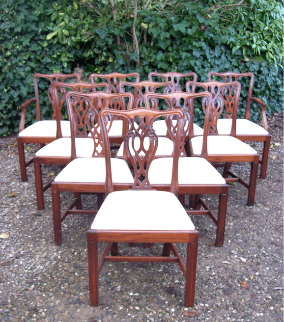 A Set of 10 Mahogany Chairs
