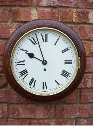 8 Day Oak Wall Clock -SOLD-