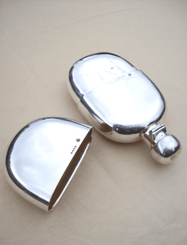 Silver Hip Flask & Cup -SOLD-