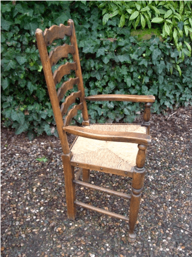 A Set of 8 Ladder Back Chairs -SOLD-