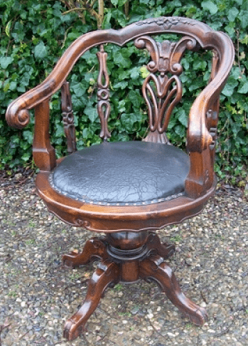 Walnut Swivel Chair -SOLD-
