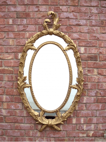 Large Oval Gilt Mirror