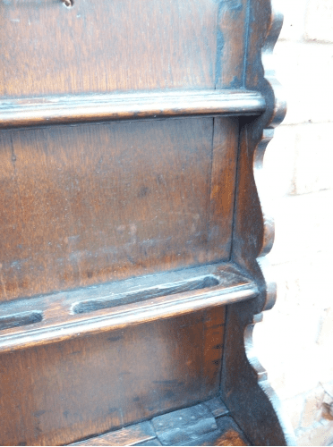 A Georgian Oak Spoon Rack & Candle Box