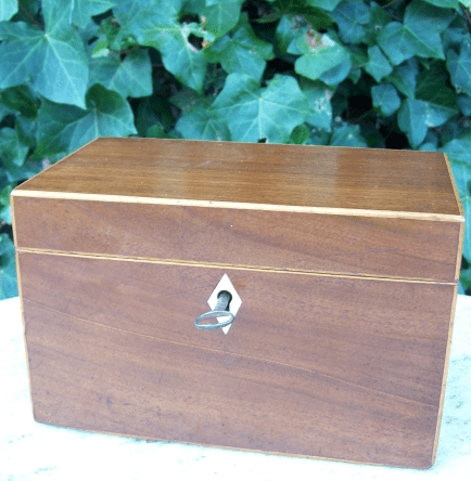 A Victorian Mahogany Tea Caddy