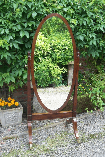 Mahogany Cheval Mirror