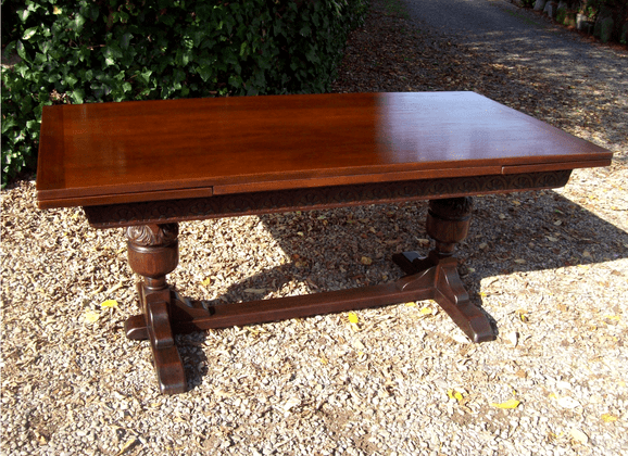 A Ten Seat Oak Extending Refectory Table