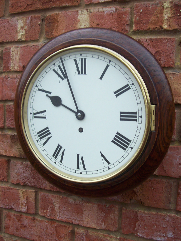 8 Day Oak Wall Clock -SOLD-