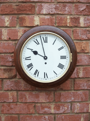8 Day Oak Wall Clock -SOLD-