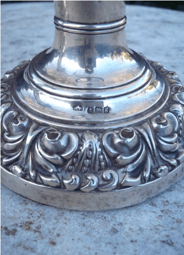 Pair Silver Candlesticks (Birmingham 1906)
