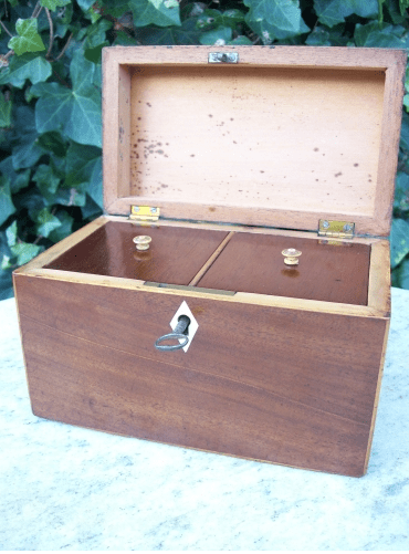 A Victorian Mahogany Tea Caddy