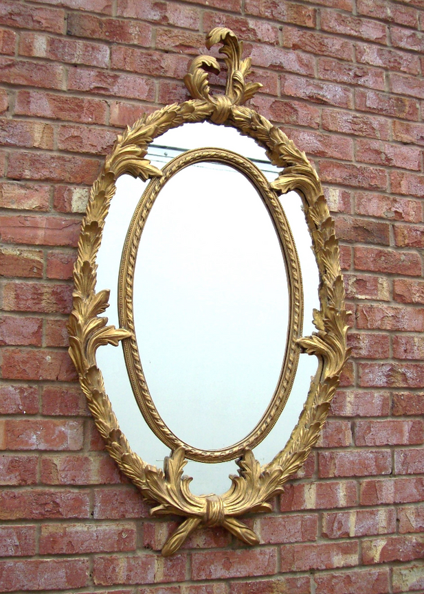 Large Oval Gilt Mirror