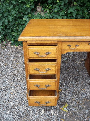 Oak Pedestal Desk -SOLD-