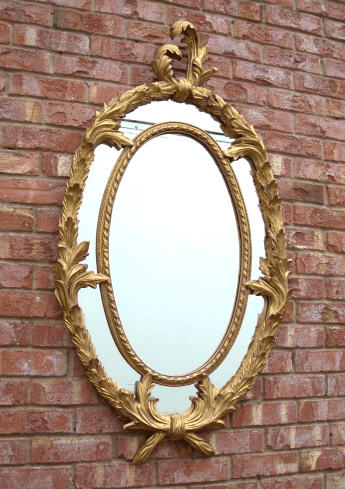 Large Oval Gilt Mirror