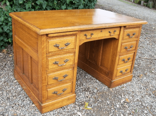 Oak Pedestal Desk -SOLD-