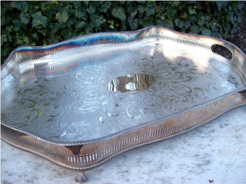 Silver Plated Gallery Tray -SOLD-