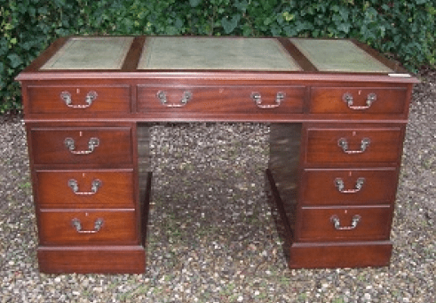Mahogany Pedestal Desk -SOLD-