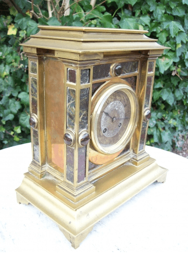Brass & Marble Mantle Clock -SOLD-