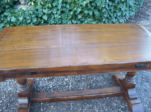 An Oak Extending Refectory Table -SOLD-