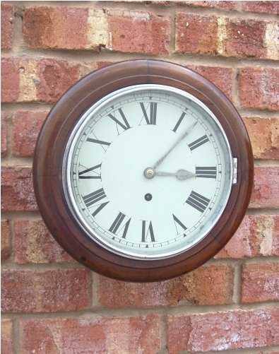 8 Day Mahogany Wall Clock -SOLD-