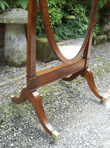 Mahogany Cheval Mirror