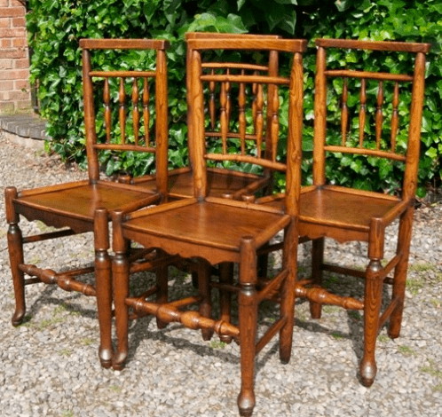 A Set of 4 Ash & Elm Chairs -SOLD-