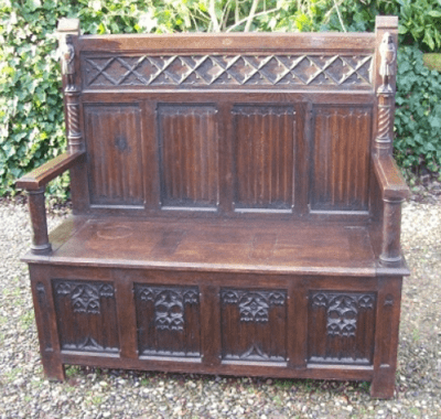 Oak Box Settle -SOLD-