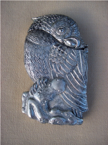 Silver Plate Bird Vesta Case