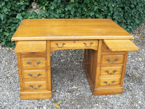 Oak Pedestal Desk -SOLD-