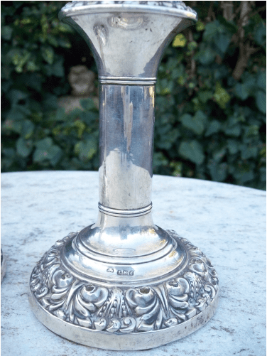 Pair Silver Candlesticks (Birmingham 1906)
