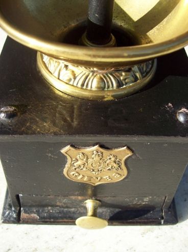  A Victorian Cast Iron Coffee Grinder -SOLD-