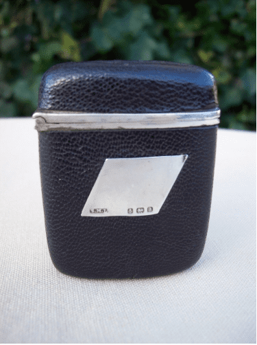 A Victorian Silver/Leather Vesta Case by Samuel M Levi (Birmingham 1900)