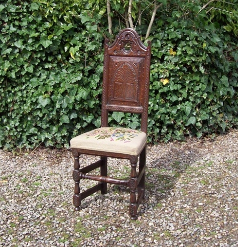A Early Oak Hall Chair