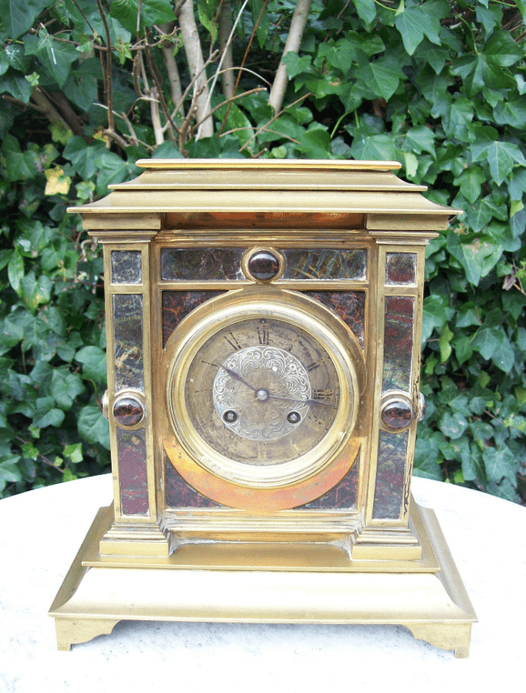 Brass & Marble Mantle Clock -SOLD-