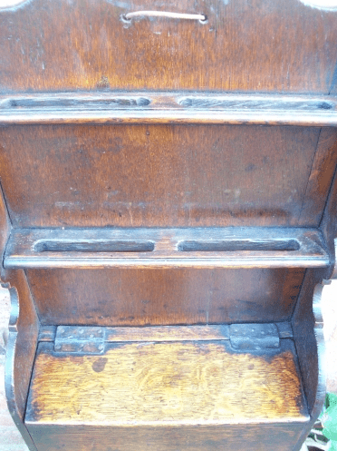 A Georgian Oak Spoon Rack & Candle Box
